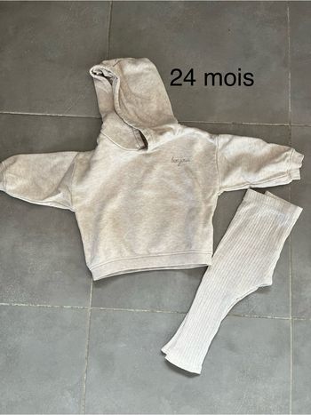 Ensemble sweat legging beige Kiabi 24 mois