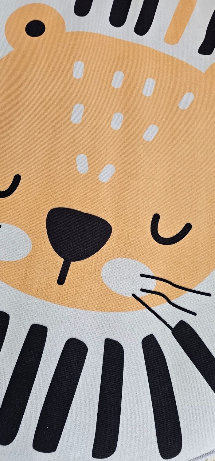 Magnifique tapis enfant chat rond - photo numéro 3