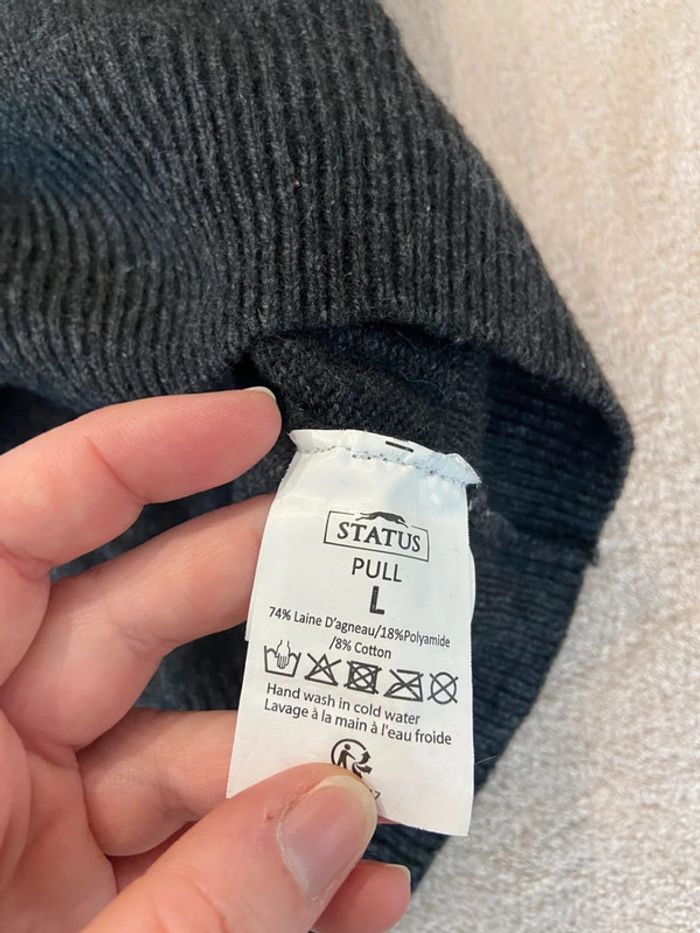 Pull hiver laine homme L - photo numéro 7