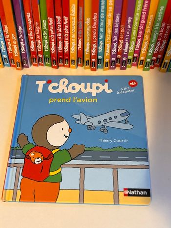 Livre tchoupi prend l’avion 
