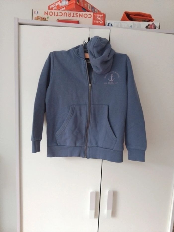 Sweat à capuche Cyrillus t10ans 100%coton - photo numéro 3
