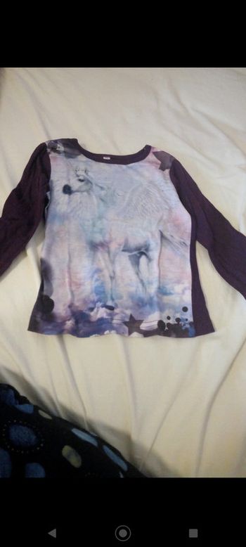Tee-shirt licorne prune