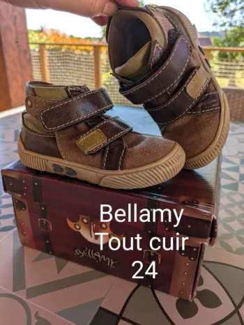 Bottines cuir garçon 24