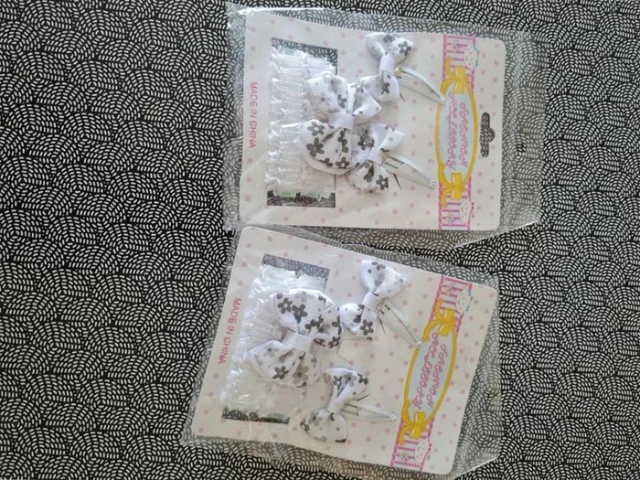 Lot accessoires blanc pour cheveux