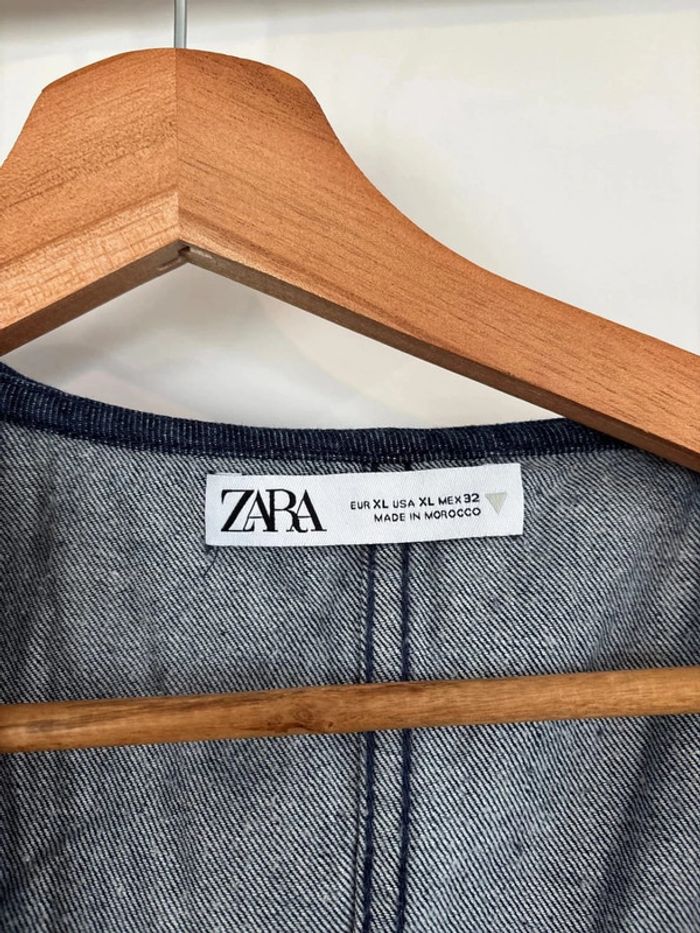 Robe courte en jean baby doll Zara taille XL - photo numéro 6