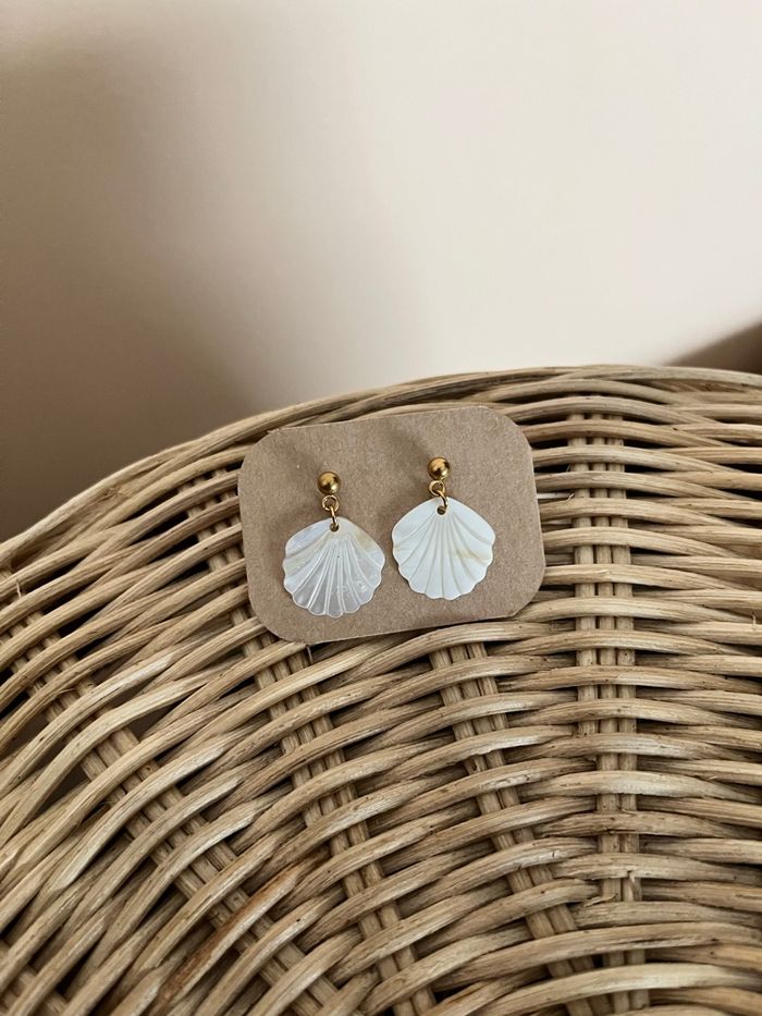 Boucles d'oreilles coquillages nacré