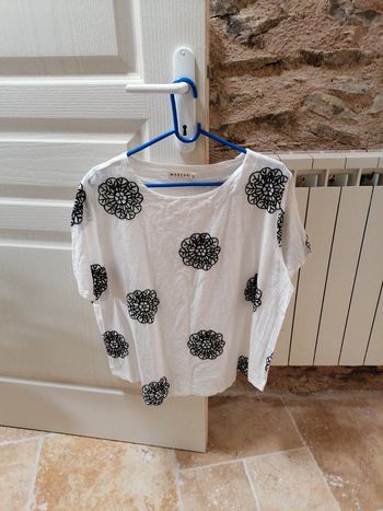 Tee shirt fleurs brodés