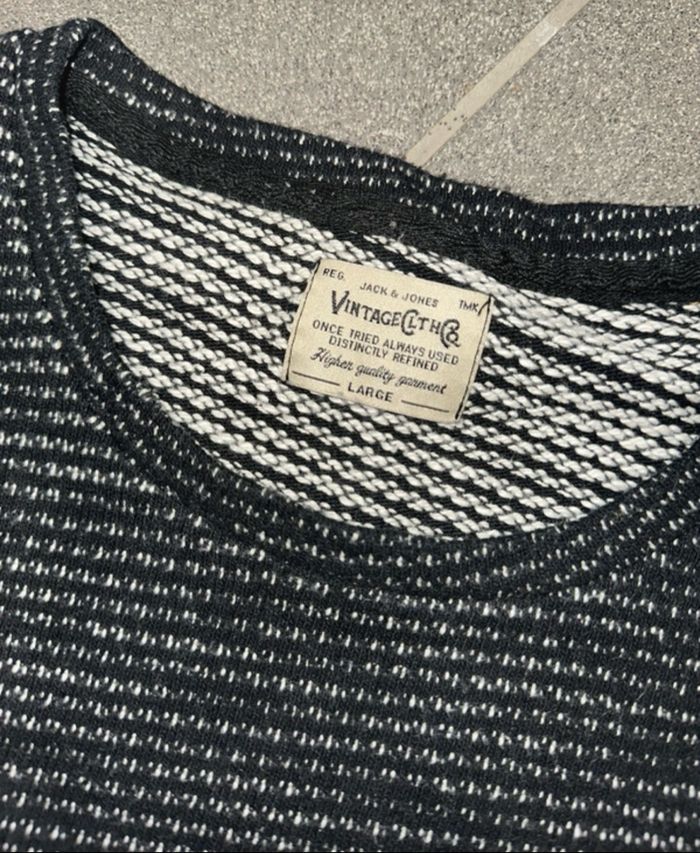 Pull homme noir chiné Jack&Jones, L, - photo numéro 3