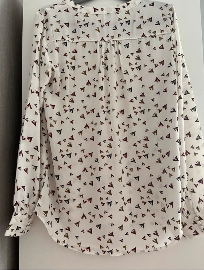 Chemisier blanc à motifs - photo numéro 2