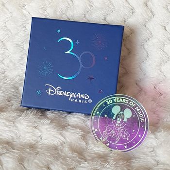 Pièce de collection en verre arribas mickey disneyland paris 30 ans