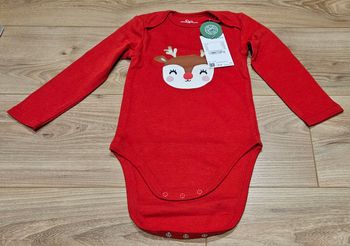 Body rouge renne de Noël fille - Taille 18-24 mois (92 cm)