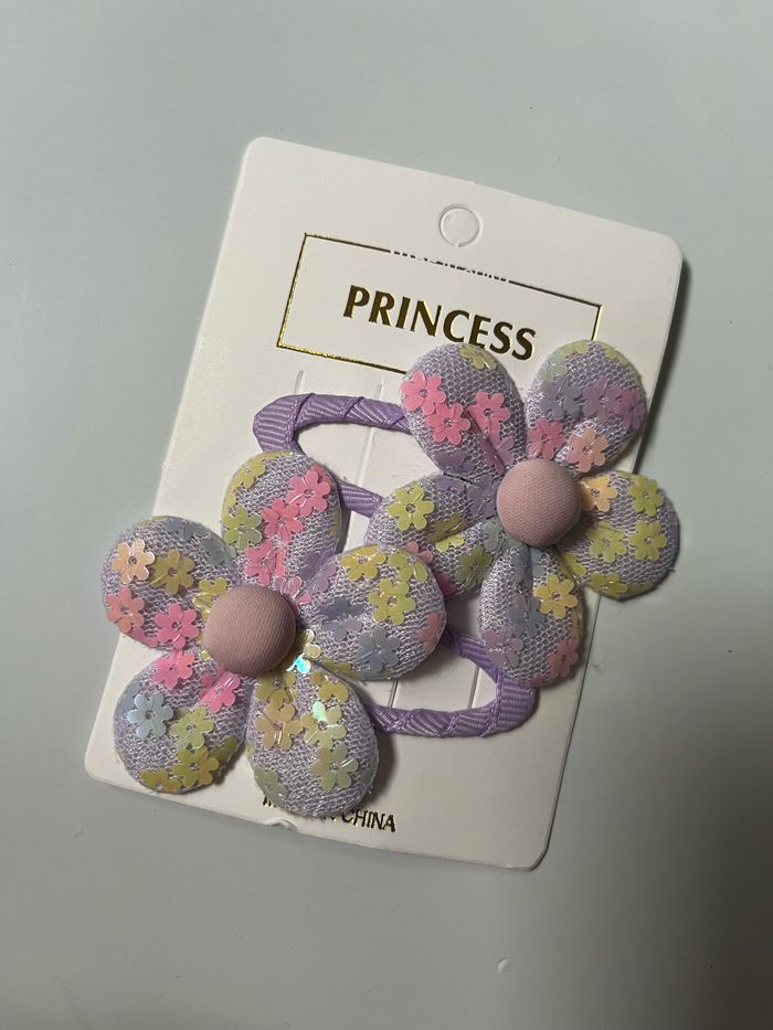 Barrette à cheveux à motif fleur pailleté - photo numéro 6