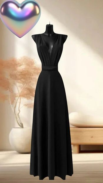 Superbe robe noire positions variées pour cérémonies