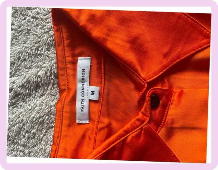 Chemise orange vive Faith Connexion - Taille M - photo numéro 3