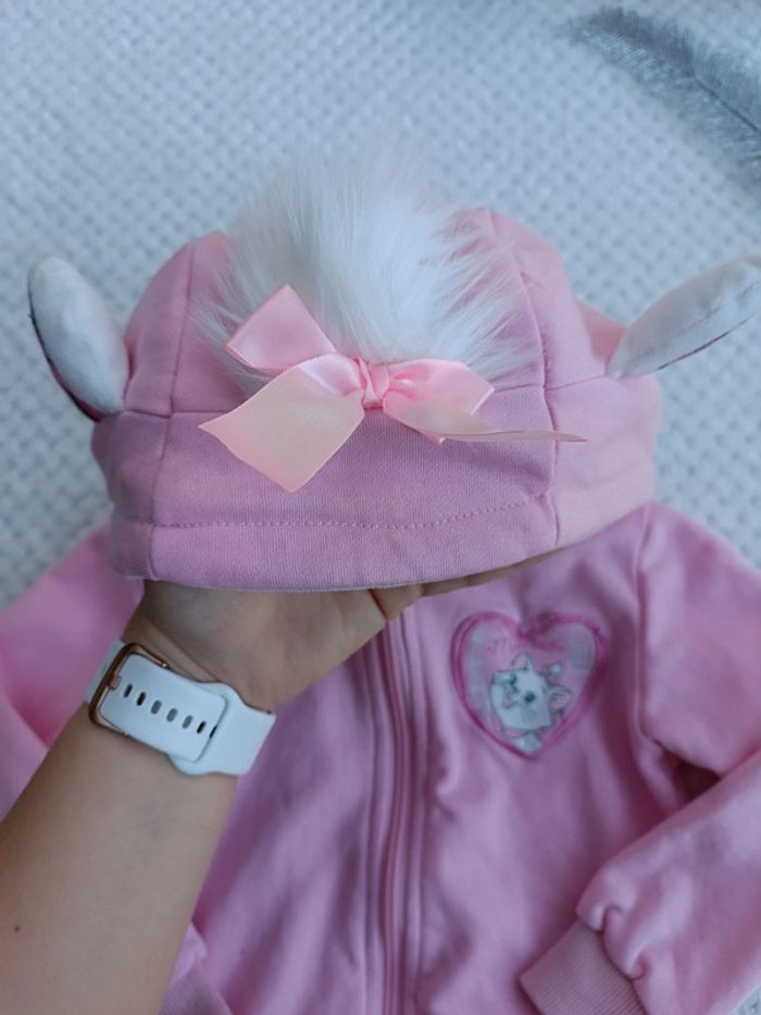 🔸 Peluche/ Sweat à capuche zippé Disney Marie 3 ans🔸 - photo numéro 4