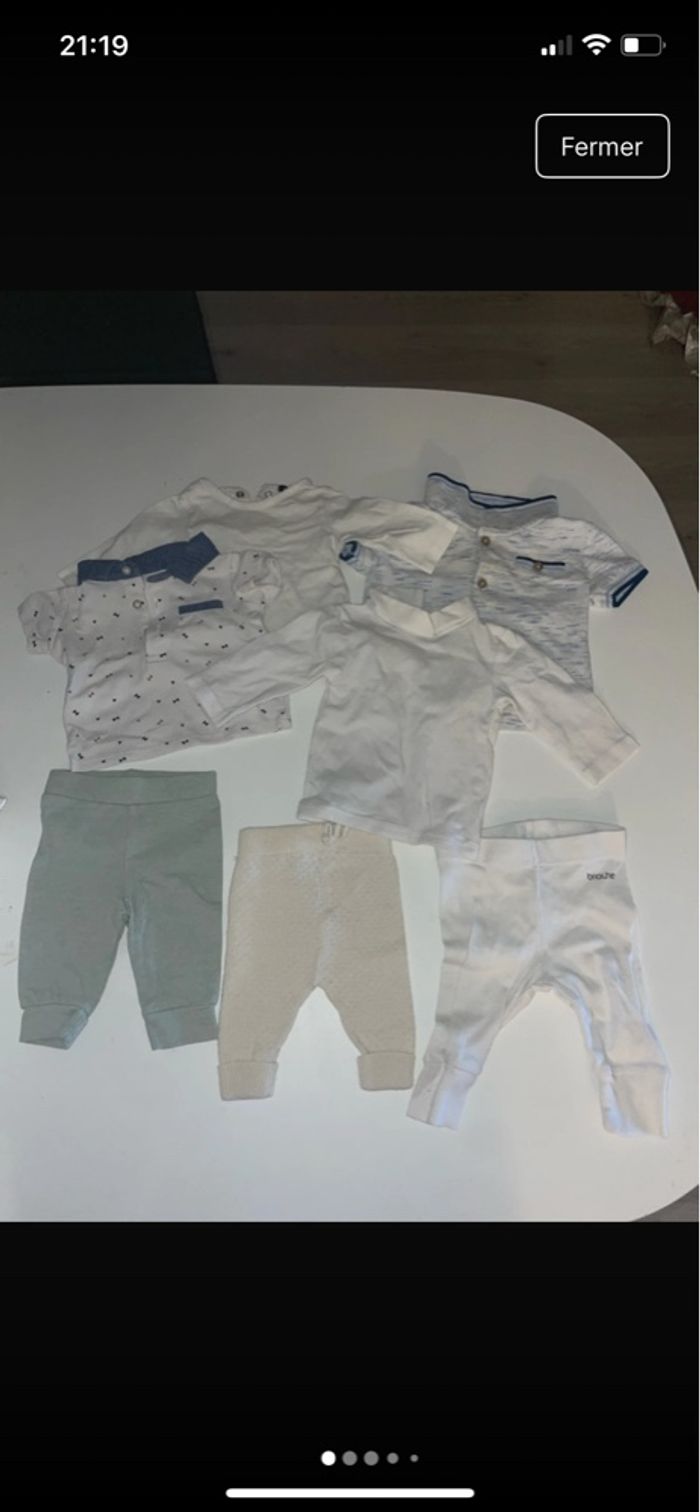 Lots vêtements 1 mois