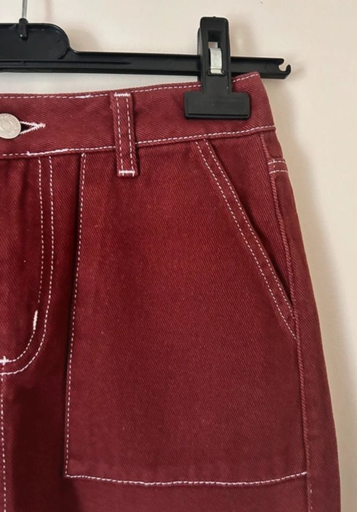 Jupe en jean, bordeaux, Newlook - photo numéro 2
