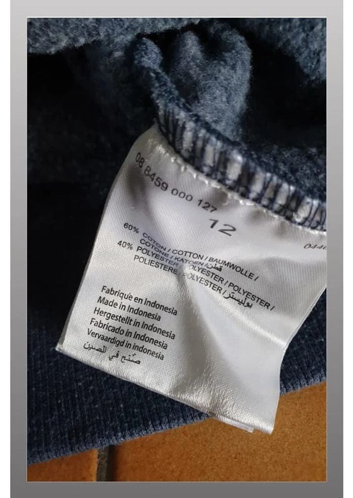 Sweat/veste à capuche enfant Creeks 12ans bleu/blanc - photo numéro 4