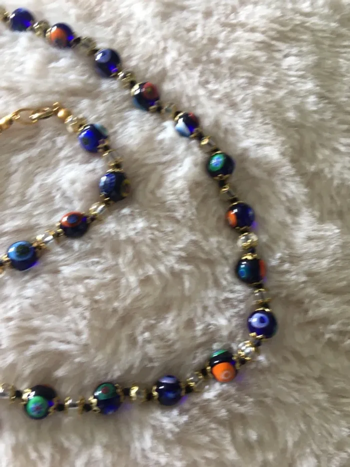 Collier et bracelet Murano - photo numéro 6
