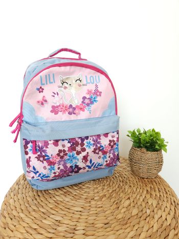Cartable, Sac à dos 2 Compartiments Lililou Fleurs