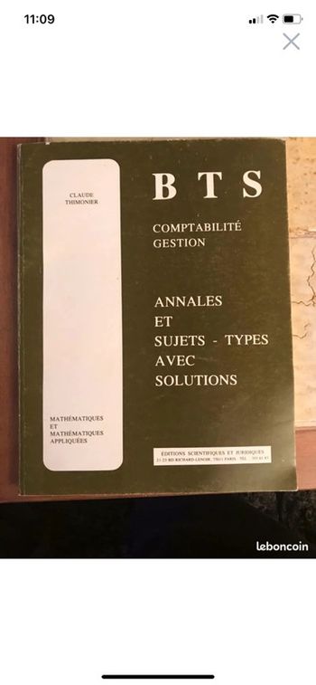 Annales Bts comptabilité gestion