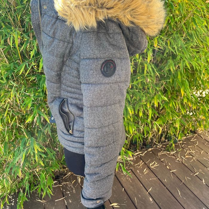 Blouson  gris capuche amovible taille 36 - photo numéro 3