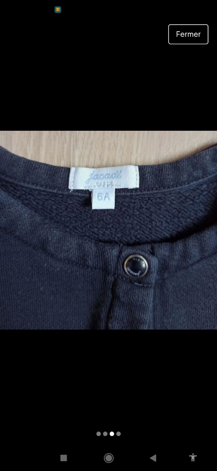 Gilet noir bouton Jacadi 6 ans - photo numéro 3