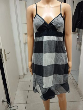 Robe d'été à carreaux en coton