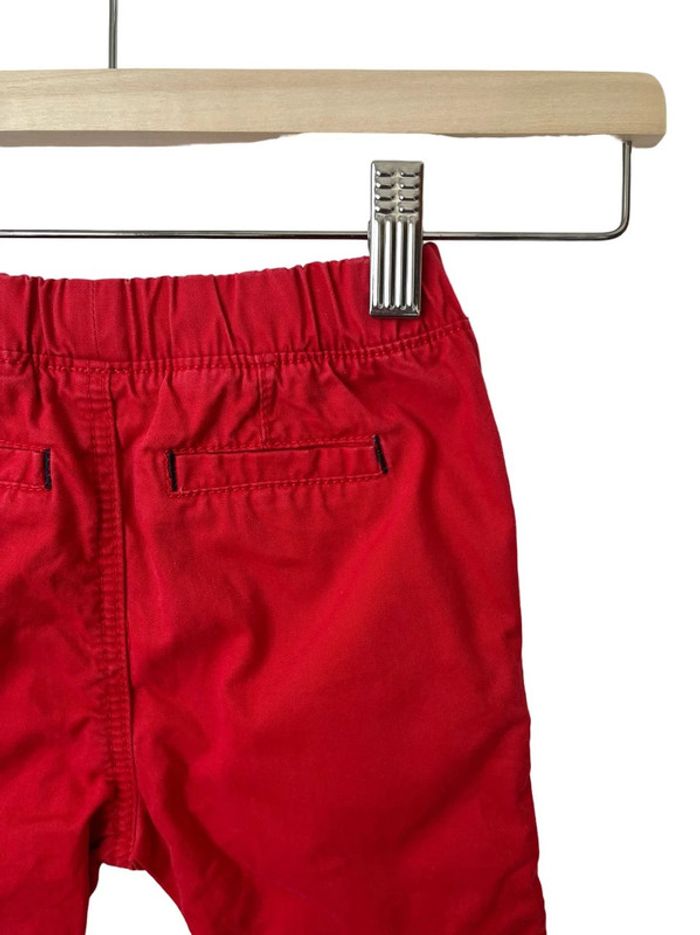 Pantalon confortable rouge, à taille élastique - Obaïbi 12 mois (74cm) - photo numéro 4