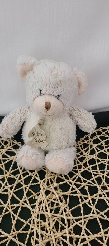 Doudou ours HISTOIRE D'OURS Les Z'animoos beige
