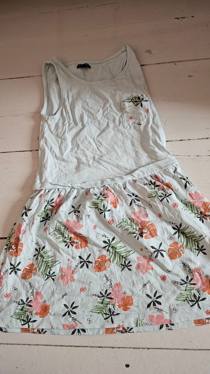Robe bleue Fleur