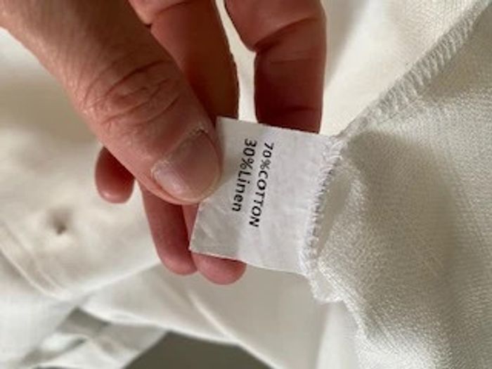 Chemise blouse blanche en lin et coton taille 38 / 40 - photo numéro 12