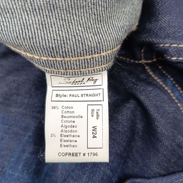 Jeans taille basse coupe droite School Rag Neuf taille 34 FR Bleu Indigo - photo numéro 8