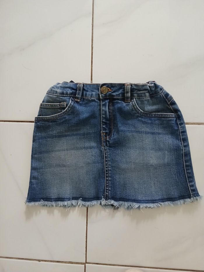 Jupe jean fille taille 9/10 ans marque mango couleur bleu - photo numéro 6