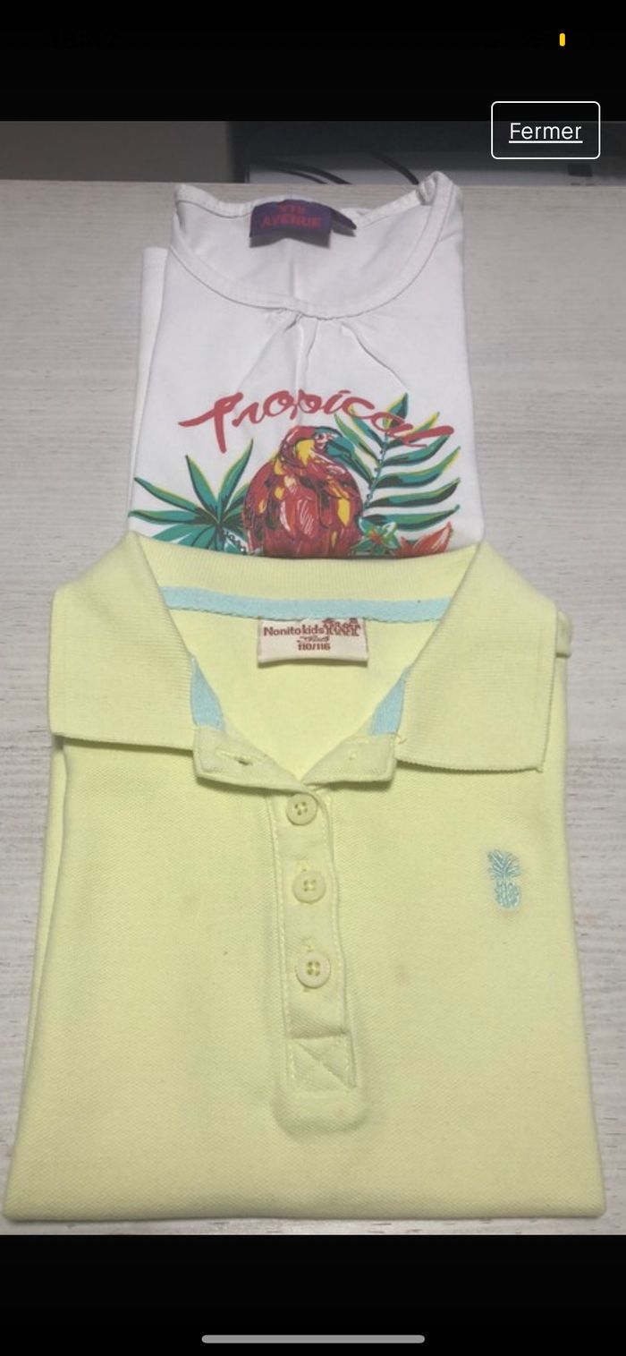 Lot 1 t-shirt + 1 polo 6 ans