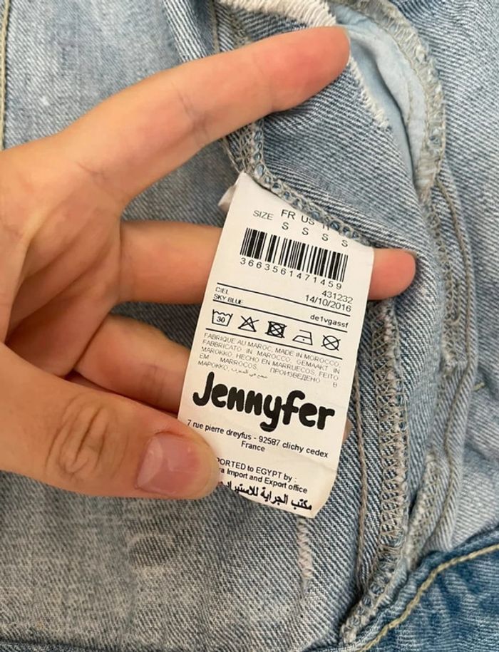 veste en jeans femme avec motif - photo numéro 4