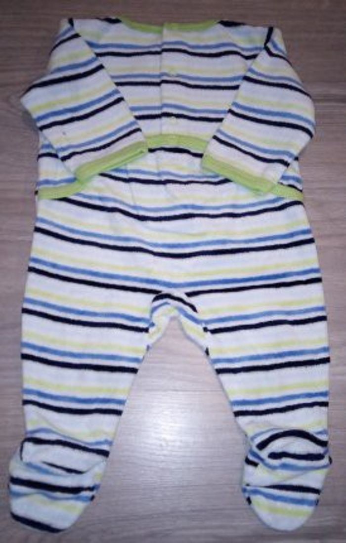 Pyjama rayé 1 mois - photo numéro 2