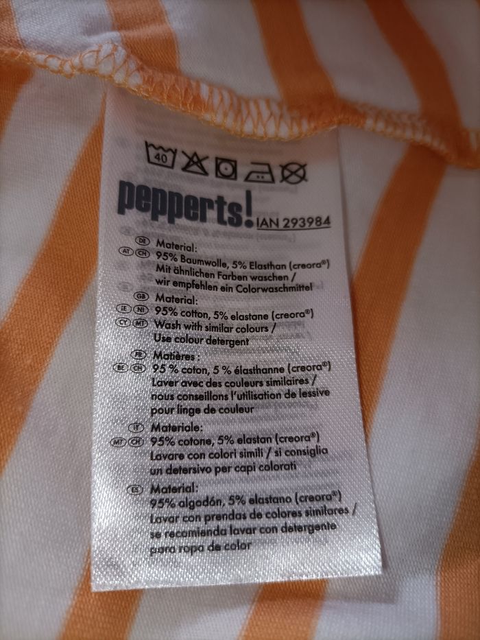 Robe légère manches longues 10-12 ans rayé blanc et orange - photo numéro 6