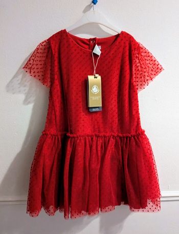 Robe rouge 4 ans petit bateau tulle