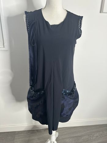 Robe bleue marine et sequins la mode est à vous T40 L