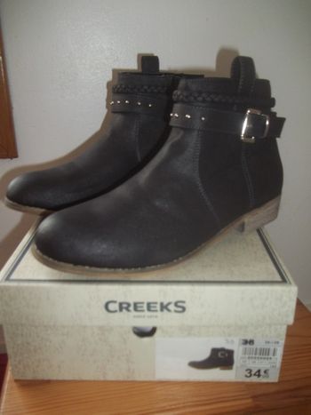 Boots lanières noires Creeks 39