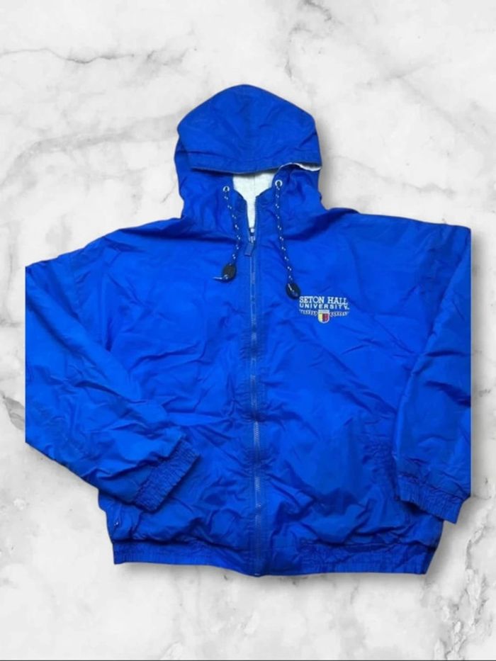 Veste Vintage Windbreaker Seton Hall University Bleu GEAR Taille M