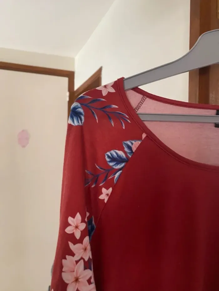 Tee-shirt Shein à manches longues fleuries – Taille 3XL – Confort & style 🌸 - photo numéro 3