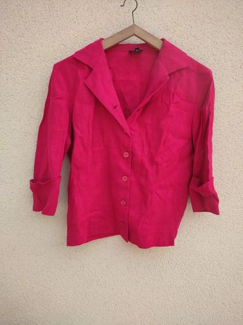 Veste rouge type lin