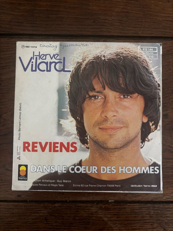 Vinyle 45 tours Hervé Vilard Reviens - photo numéro 2