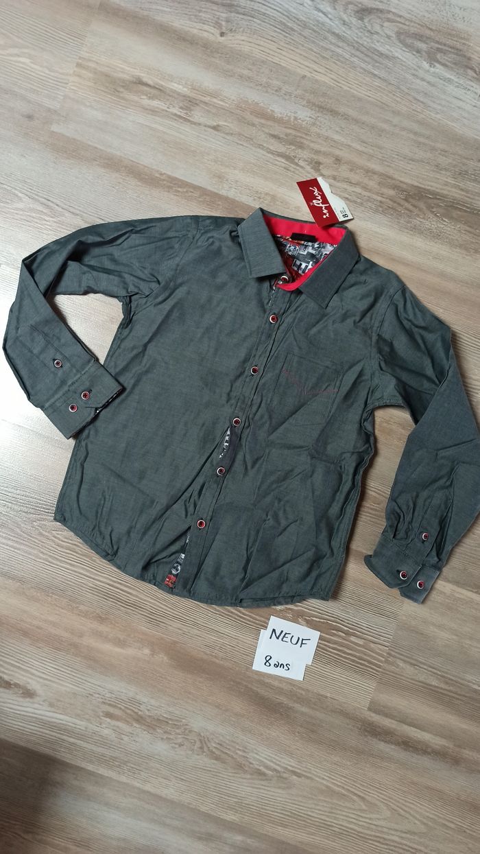 Chemise garçon manches longues 8 ans