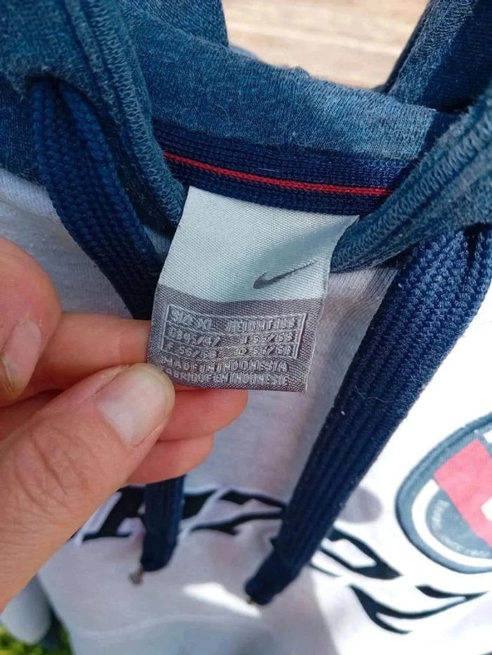 Sweat à capuche gris et bleu vintage Nike XL - photo numéro 5