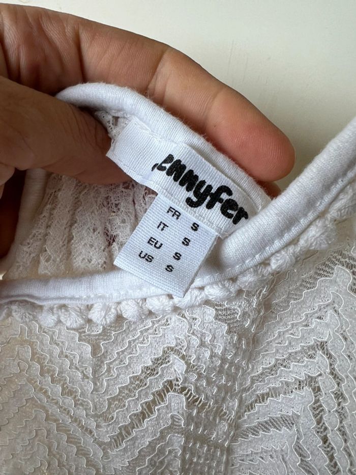combi short en dentelle blanc jennyfer - photo numéro 2