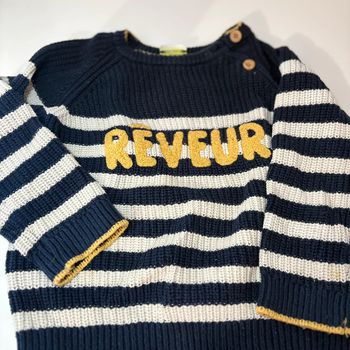 Pull tape à l’œil à rayure