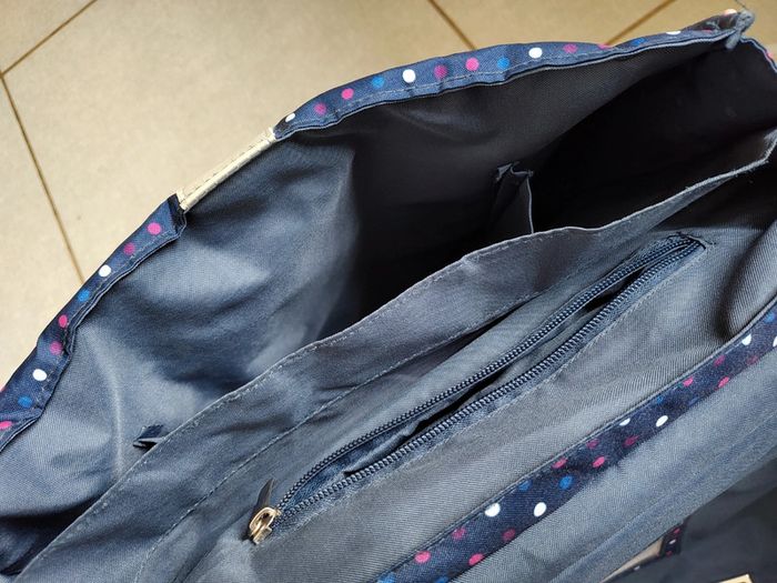 Cartable bleu à pois Miniséri - photo numéro 4